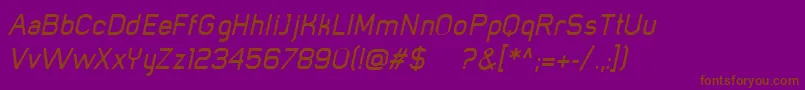 MistergiaccoMediumoblique Font – Brown Fonts on Purple Background