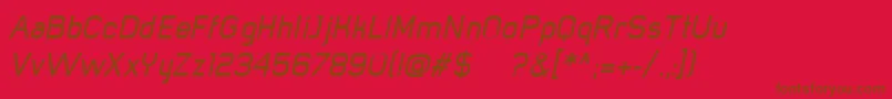 MistergiaccoMediumoblique Font – Brown Fonts on Red Background