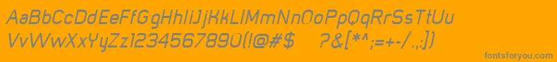 MistergiaccoMediumoblique Font – Gray Fonts on Orange Background