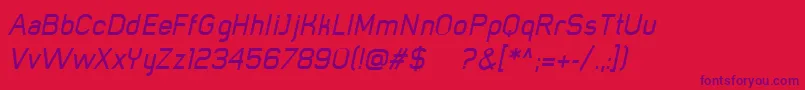 MistergiaccoMediumoblique Font – Purple Fonts on Red Background