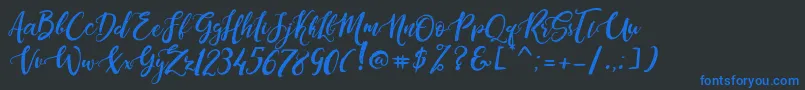 DandeleonVintageDemo Font – Blue Fonts on Black Background