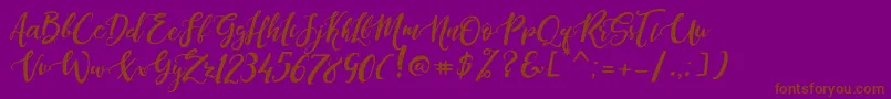 DandeleonVintageDemo Font – Brown Fonts on Purple Background