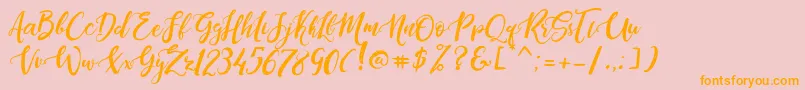 DandeleonVintageDemo Font – Orange Fonts on Pink Background