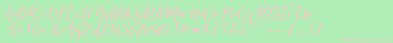 DandeleonVintageDemo Font – Pink Fonts on Green Background