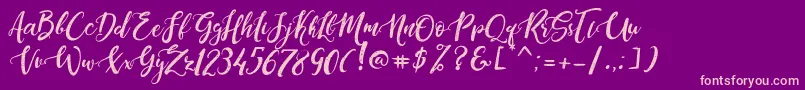 DandeleonVintageDemo Font – Pink Fonts on Purple Background
