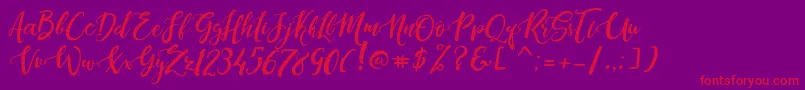 DandeleonVintageDemo Font – Red Fonts on Purple Background