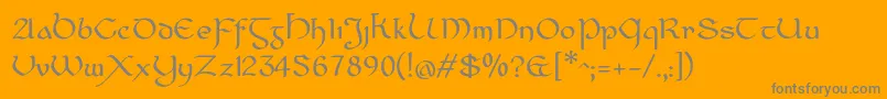 CiananUrRegular-Schriftart – Graue Schriften auf orangefarbenem Hintergrund