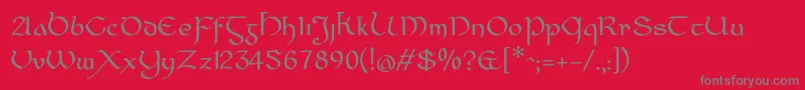 CiananUrRegular Font – Gray Fonts on Red Background