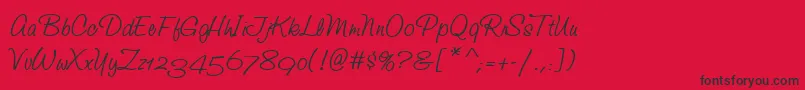 StudioScriptAltItcTt Font – Black Fonts on Red Background