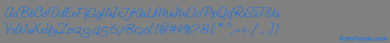 Шрифт StudioScriptAltItcTt – синие шрифты на сером фоне