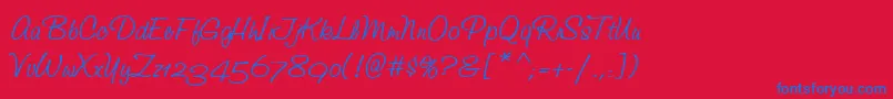 StudioScriptAltItcTt Font – Blue Fonts on Red Background