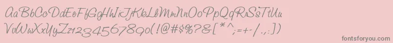 StudioScriptAltItcTt Font – Gray Fonts on Pink Background
