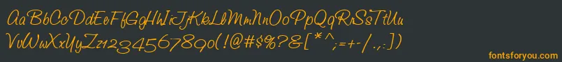 Шрифт StudioScriptAltItcTt – оранжевые шрифты на чёрном фоне