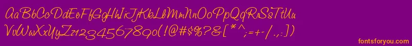 StudioScriptAltItcTt Font – Orange Fonts on Purple Background
