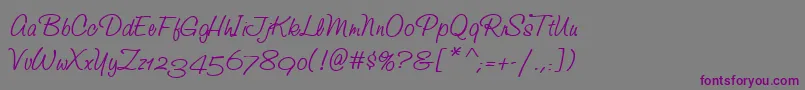 StudioScriptAltItcTt Font – Purple Fonts on Gray Background