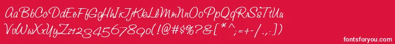 StudioScriptAltItcTt Font – White Fonts on Red Background