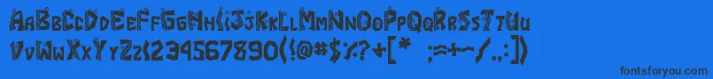JiFajita Font – Black Fonts on Blue Background