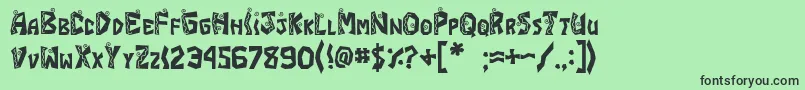 JiFajita Font – Black Fonts on Green Background