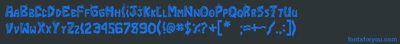 JiFajita Font – Blue Fonts on Black Background
