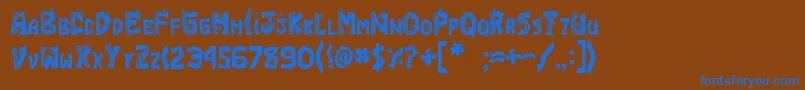 JiFajita Font – Blue Fonts on Brown Background
