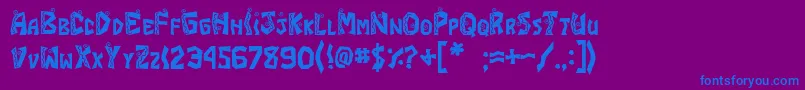 JiFajita Font – Blue Fonts on Purple Background