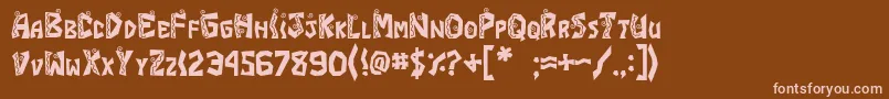 JiFajita Font – Pink Fonts on Brown Background