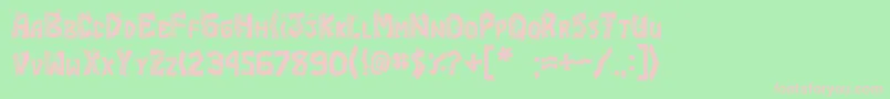 JiFajita Font – Pink Fonts on Green Background