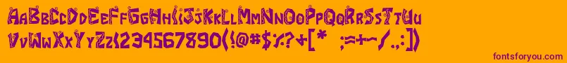 JiFajita Font – Purple Fonts on Orange Background
