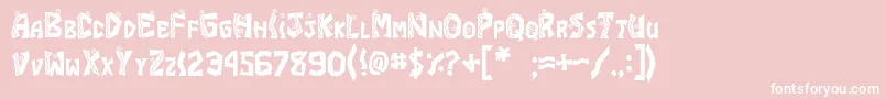 フォントJiFajita – ピンクの背景に白い文字