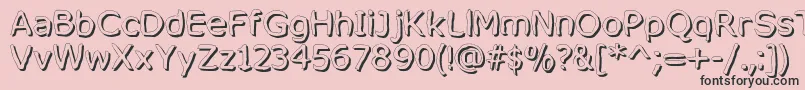 MixedFeelingsRegular Font – Black Fonts on Pink Background