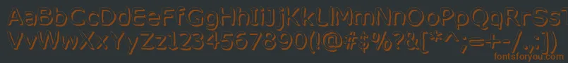 Шрифт MixedFeelingsRegular – коричневые шрифты на чёрном фоне