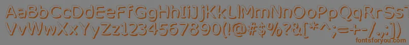 MixedFeelingsRegular Font – Brown Fonts on Gray Background