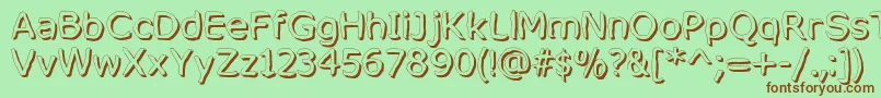 MixedFeelingsRegular Font – Brown Fonts on Green Background
