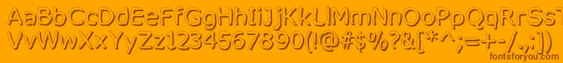 MixedFeelingsRegular Font – Brown Fonts on Orange Background