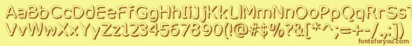 MixedFeelingsRegular Font – Brown Fonts on Yellow Background