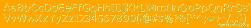 MixedFeelingsRegular Font – Green Fonts on Orange Background