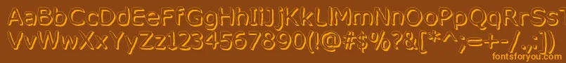 MixedFeelingsRegular Font – Orange Fonts on Brown Background