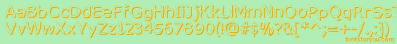 MixedFeelingsRegular Font – Orange Fonts on Green Background