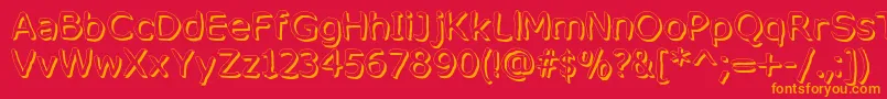MixedFeelingsRegular Font – Orange Fonts on Red Background