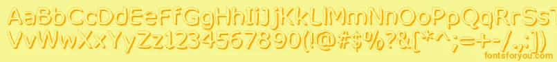 MixedFeelingsRegular Font – Orange Fonts on Yellow Background