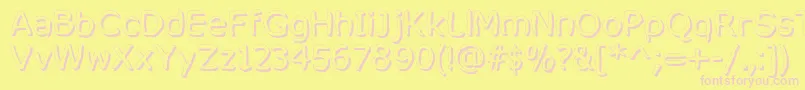 MixedFeelingsRegular Font – Pink Fonts on Yellow Background