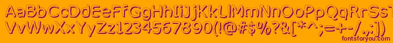 MixedFeelingsRegular Font – Purple Fonts on Orange Background