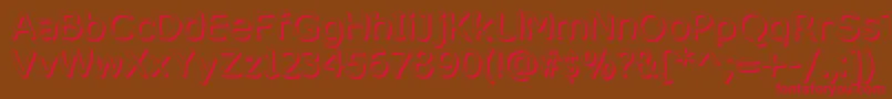 MixedFeelingsRegular Font – Red Fonts on Brown Background