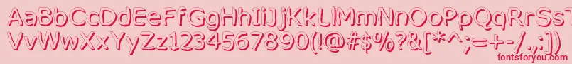 MixedFeelingsRegular Font – Red Fonts on Pink Background