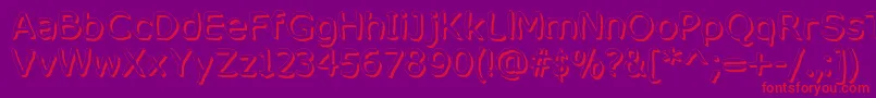 MixedFeelingsRegular Font – Red Fonts on Purple Background