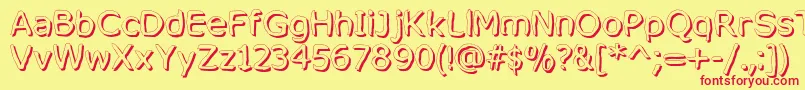 MixedFeelingsRegular Font – Red Fonts on Yellow Background
