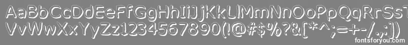 フォントMixedFeelingsRegular – 灰色の背景に白い文字