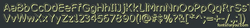 MixedFeelingsRegular-Schriftart – Gelbe Schriften auf schwarzem Hintergrund