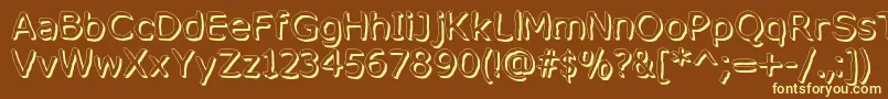 MixedFeelingsRegular Font – Yellow Fonts on Brown Background