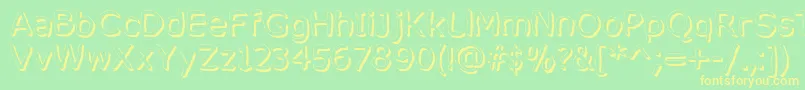 MixedFeelingsRegular Font – Yellow Fonts on Green Background